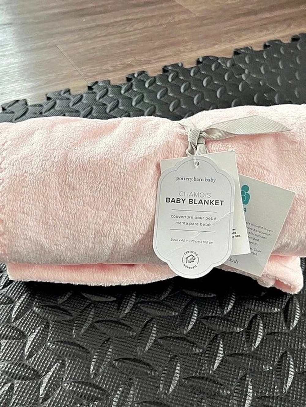 Pottery Barn Kids Chamois Baby Blanket Pink
